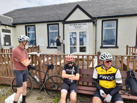 Cyclists at Machrie Hall